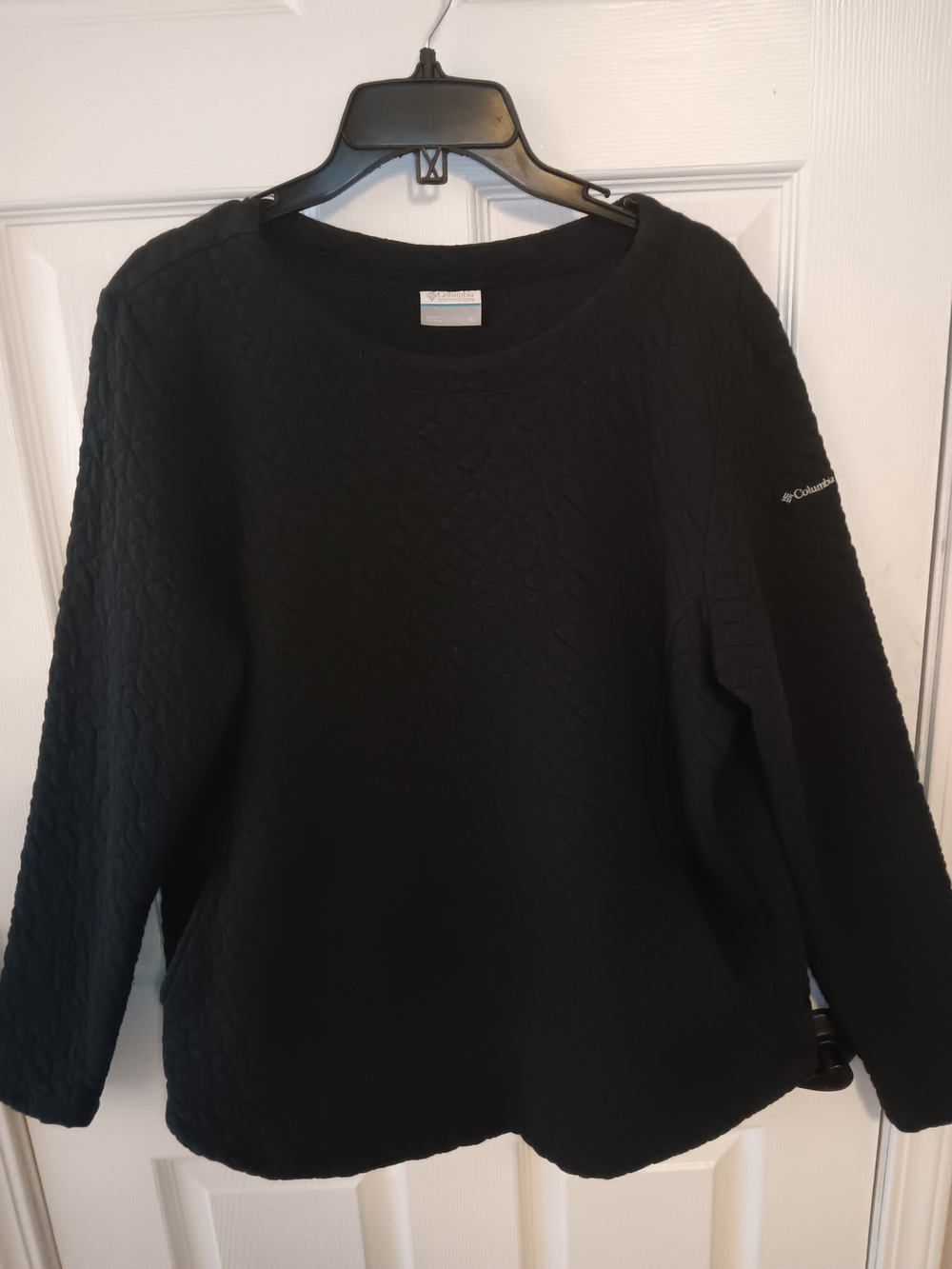 Columbia Womens Quilted Crewneck Pullover Top Sweatshirt